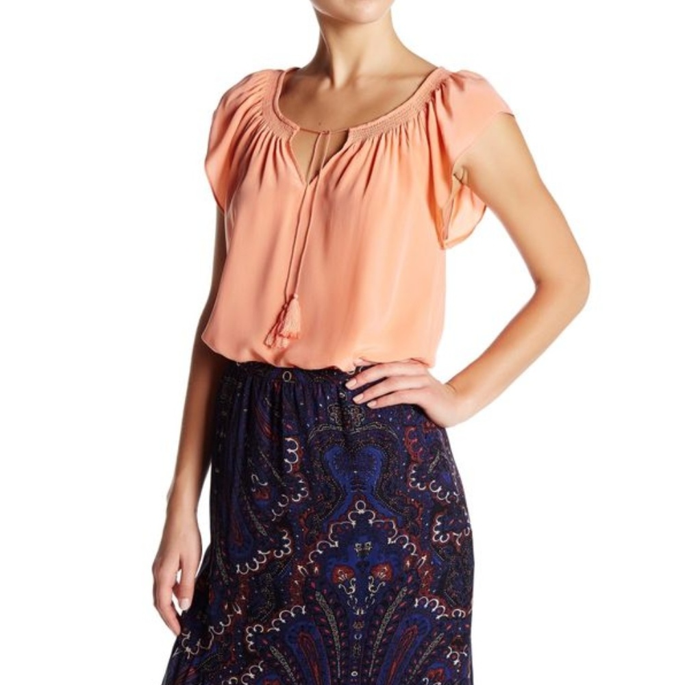 Joie - Cotati V-Neck Tassel Silk Blouse